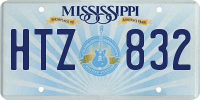 MS license plate HTZ832