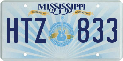 MS license plate HTZ833