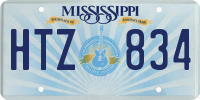 MS license plate HTZ834