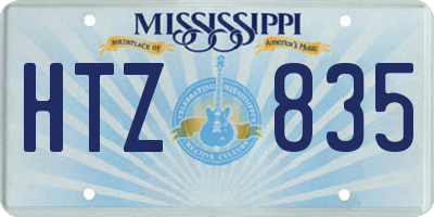 MS license plate HTZ835