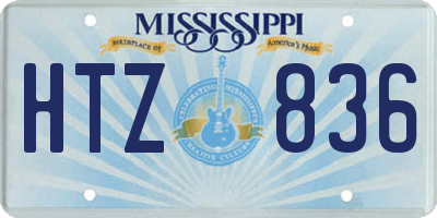 MS license plate HTZ836