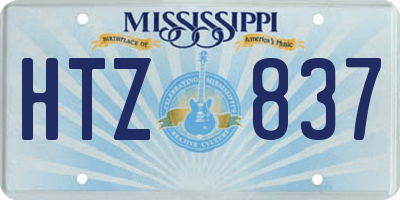 MS license plate HTZ837