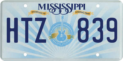 MS license plate HTZ839