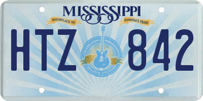 MS license plate HTZ842