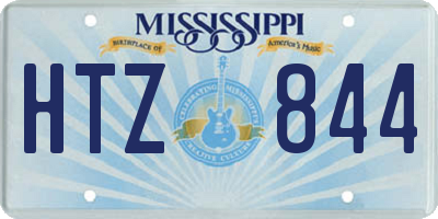 MS license plate HTZ844