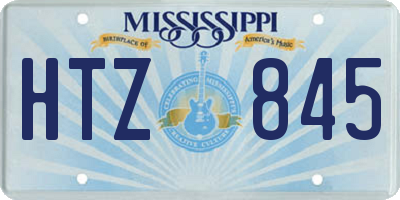MS license plate HTZ845