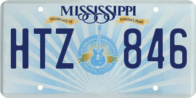 MS license plate HTZ846