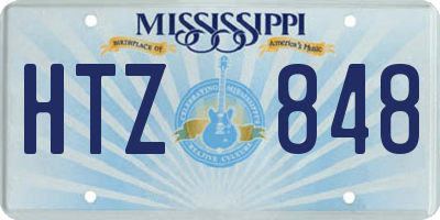 MS license plate HTZ848