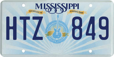 MS license plate HTZ849