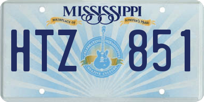 MS license plate HTZ851