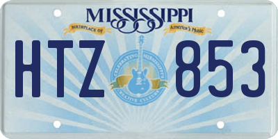 MS license plate HTZ853