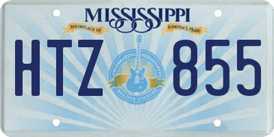 MS license plate HTZ855