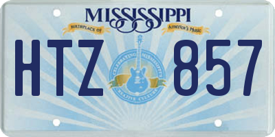 MS license plate HTZ857