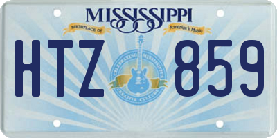 MS license plate HTZ859