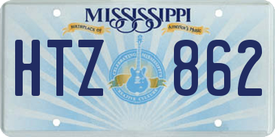 MS license plate HTZ862
