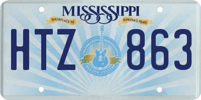 MS license plate HTZ863