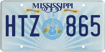 MS license plate HTZ865
