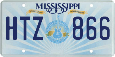 MS license plate HTZ866