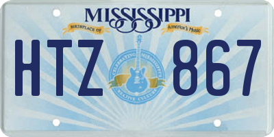 MS license plate HTZ867