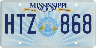 MS license plate HTZ868