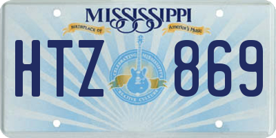 MS license plate HTZ869
