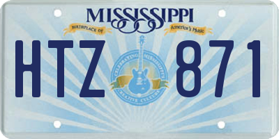 MS license plate HTZ871