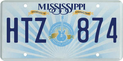 MS license plate HTZ874