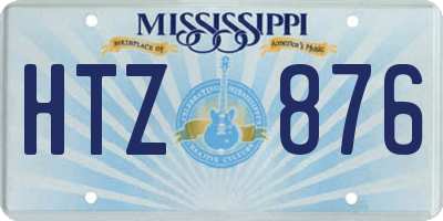 MS license plate HTZ876