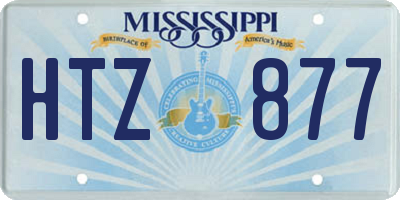 MS license plate HTZ877