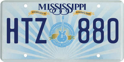 MS license plate HTZ880