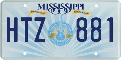 MS license plate HTZ881