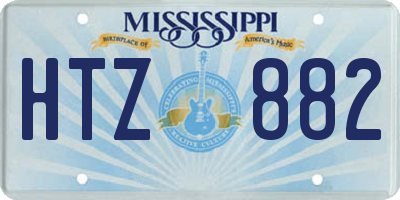 MS license plate HTZ882