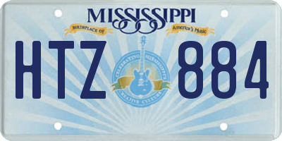 MS license plate HTZ884