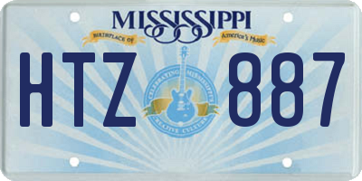 MS license plate HTZ887