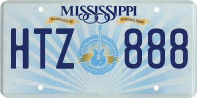 MS license plate HTZ888