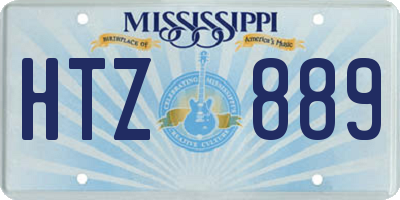 MS license plate HTZ889