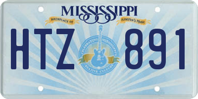 MS license plate HTZ891