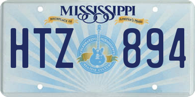 MS license plate HTZ894
