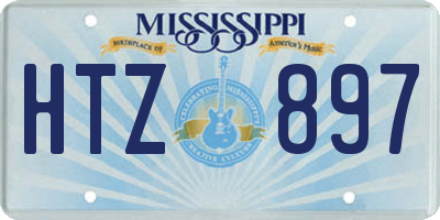 MS license plate HTZ897