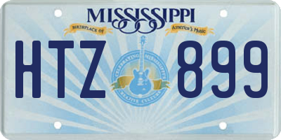 MS license plate HTZ899