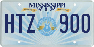 MS license plate HTZ900