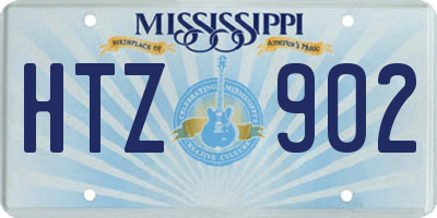 MS license plate HTZ902