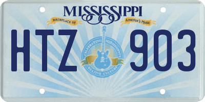 MS license plate HTZ903