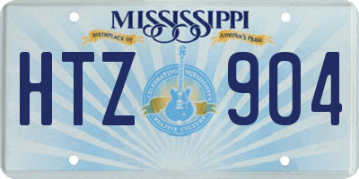 MS license plate HTZ904