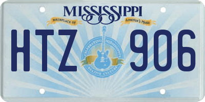 MS license plate HTZ906