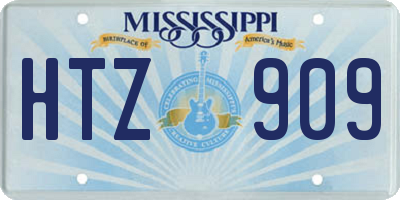 MS license plate HTZ909