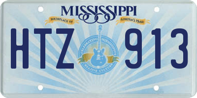 MS license plate HTZ913
