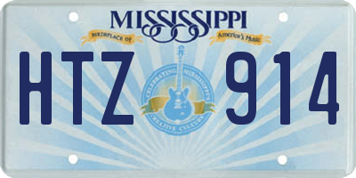 MS license plate HTZ914
