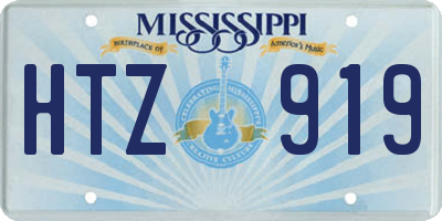 MS license plate HTZ919