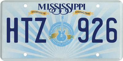 MS license plate HTZ926